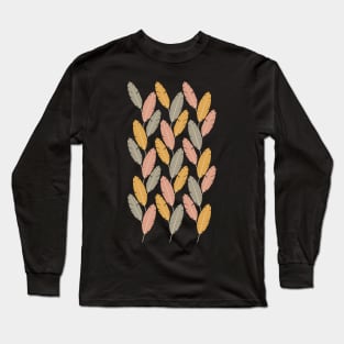 Banana leaves (Gold, blush, and taupe) Long Sleeve T-Shirt